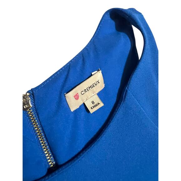 Cremieux Cameran Pacific Blue Halter High Neckline Cocktail Mini Dress Size 8 - Picture 3 of 13